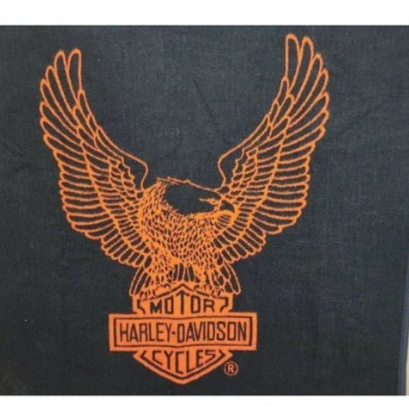 Harley-Davidson Other - Harley Davidson Black Orange Throw Fleece Blanket Iconic Eagle 56.5 X 76.5 inch.